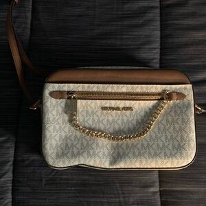 Michael Kors Brown and Cream Chain handbag